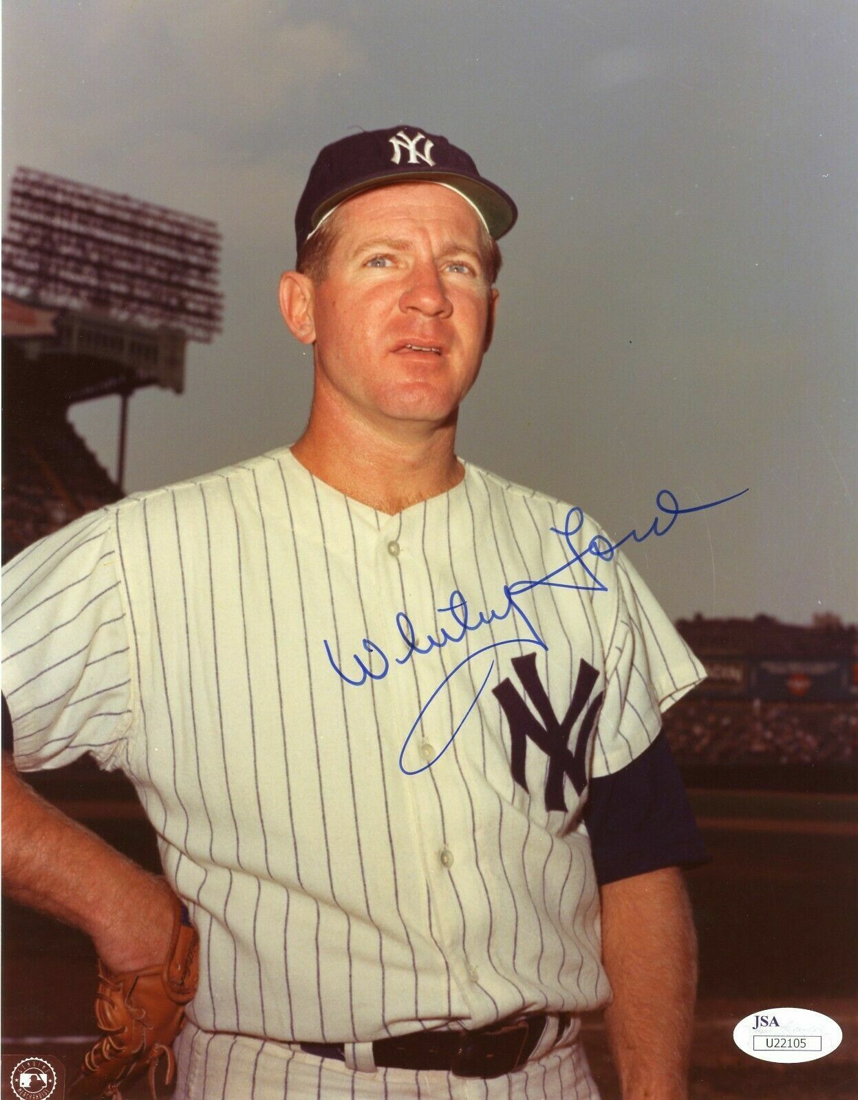 Whitey Ford Signed 8x10 JSA COA Photo Poster painting Autograph 8x New York Yankees Ny