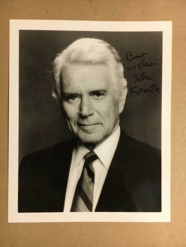 John Forsythe Boldly Autographed 8x10 Photo Poster painting Auction House COA