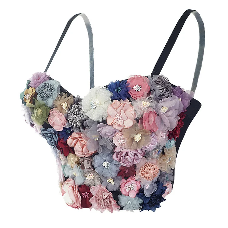 Danqing Floral bustier corset top – ÀMonBelAmour