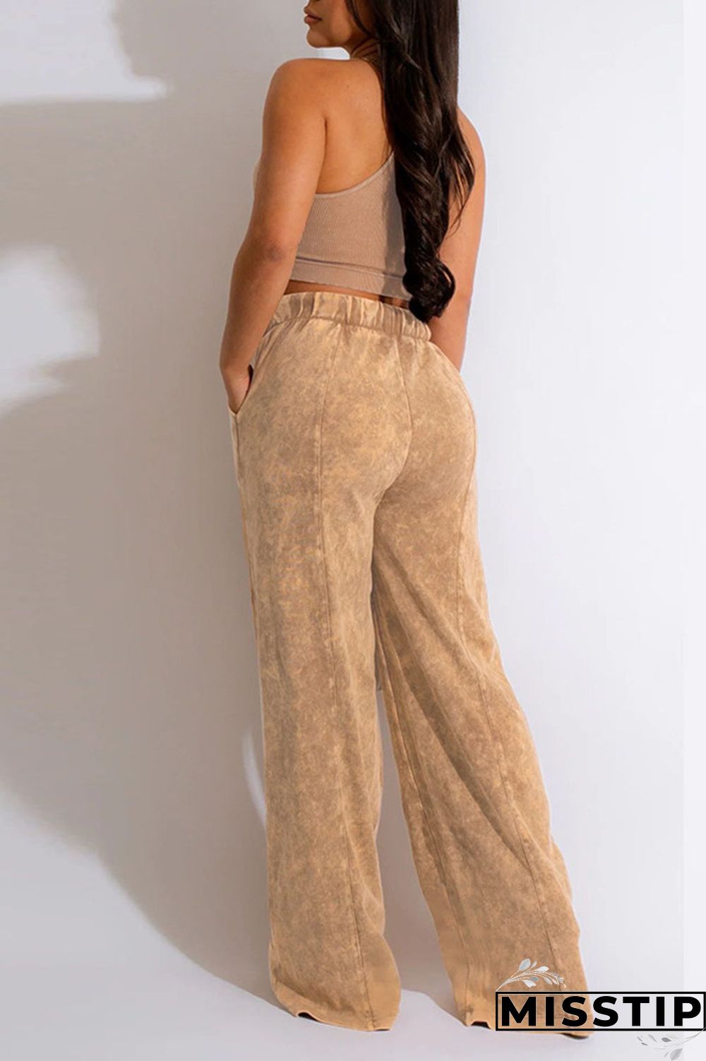 Blue Casual Solid Patchwork O Neck Sleeveless Two Pieces