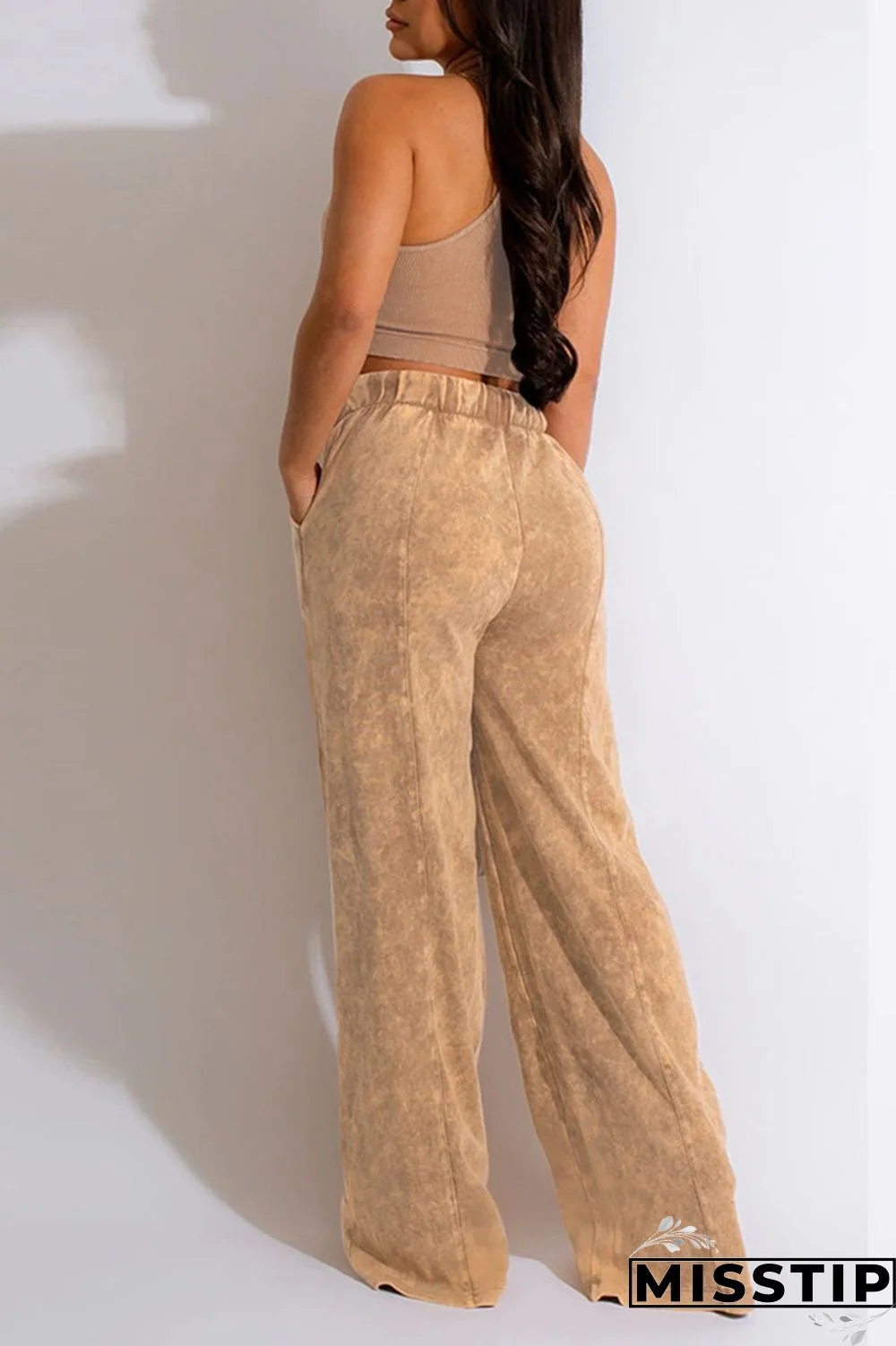 Blue Casual Solid Patchwork O Neck Sleeveless Two Pieces