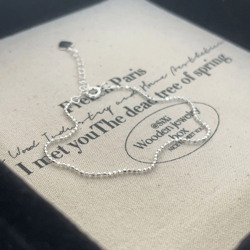 925 Sterling Silver Ball Chain Snake Chain Bracelets Elegant Minimalist