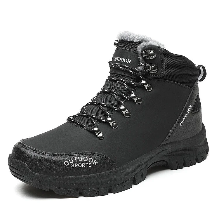 Men Outdoor Cold Resistance Warm Lined Non Slip Hiking Boots