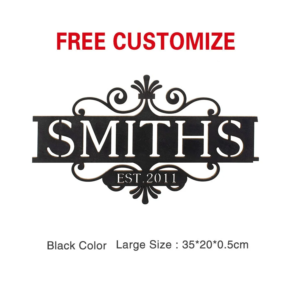 Custom Wooden House Sign Personalized Home Outdoor Plates Apartment Door Numbers Signs For Door Yard Decoration