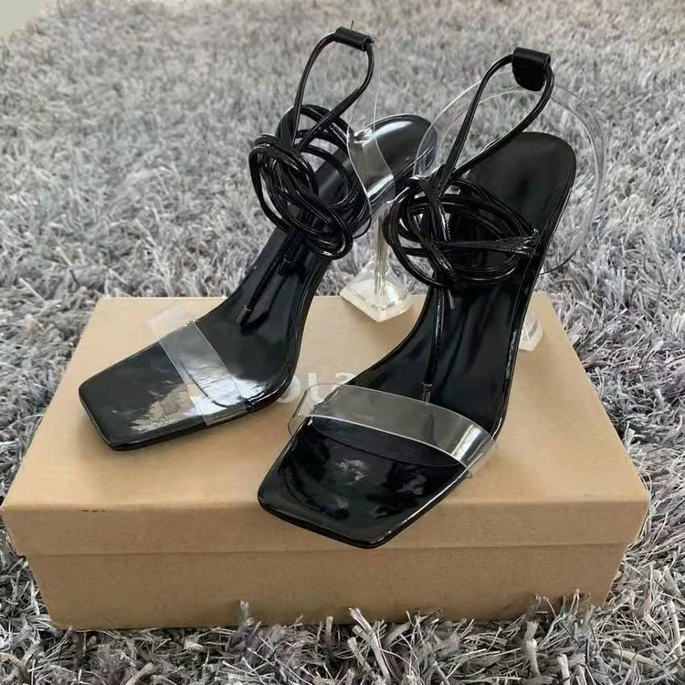Sexy strappy simple women's high heels