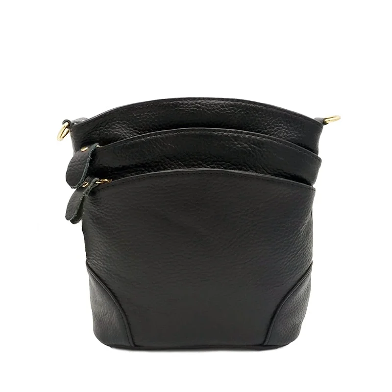 LUYO First Layer High Quality Genuine Cow Leather Shoulder Bags Flap Women Mummy Casual Messenger Bag Handbag Female Crossbody