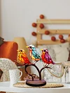 Acrylic Birds on Branch Statue Art Craft Stained Birds Ornament Collectible Gift