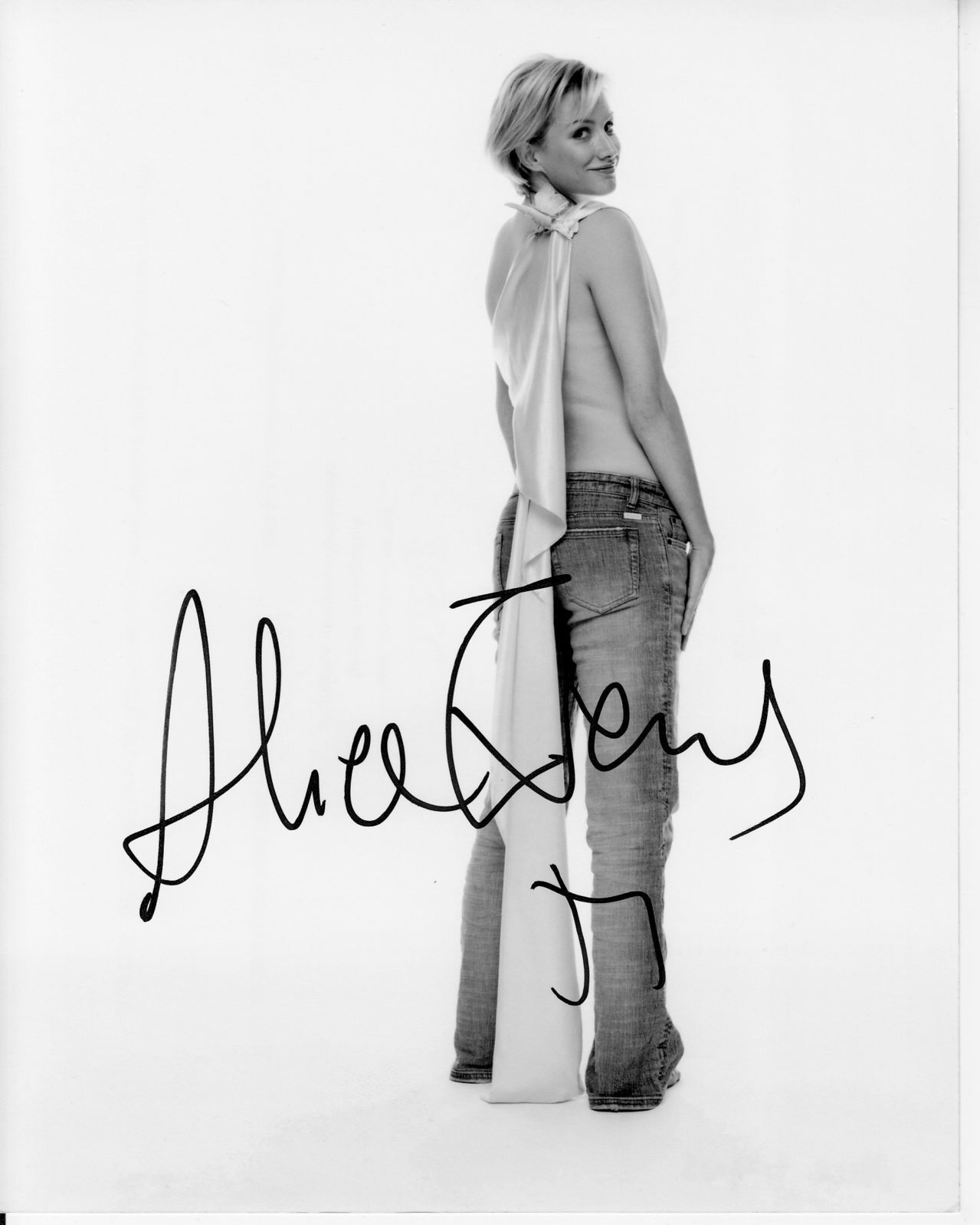 ALICE EVANS hand-signed SEXY 8x10 PORTRAIT CLOSEUP uacc rd coa A CHRISTMAS CARD