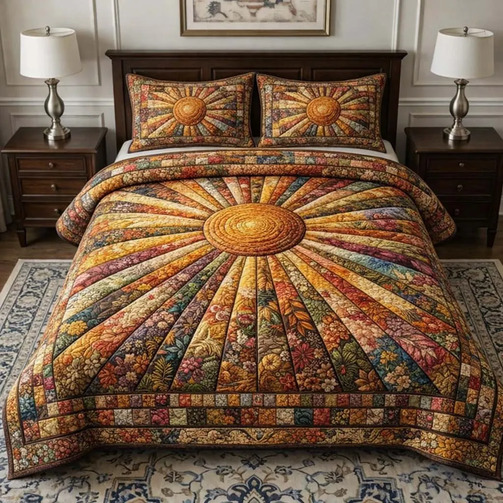 Sunburst 3-Piece Quilted Bedding Set GFTOTG3582