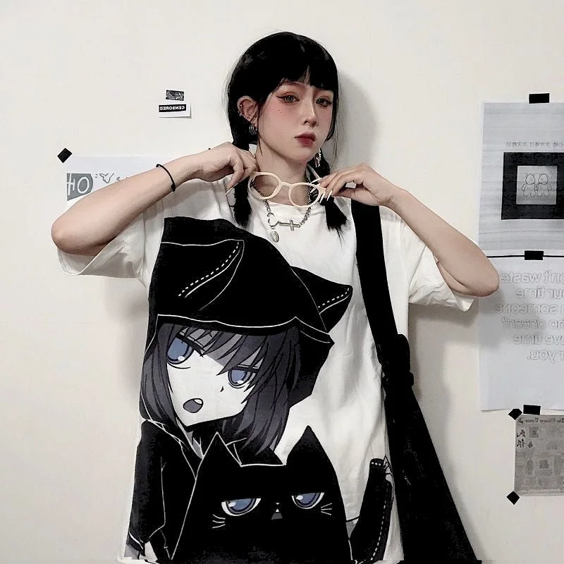 bf cartoon women tops tshirts anime Korean style t-shirts summer sweet kawii fashion t shirts  preppy couple clothes o-neck tee