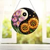 Acryl Yin Yang Diagramm der bl&uuml;henden Blume - 5d DIY Handwerk Anh&auml;nger