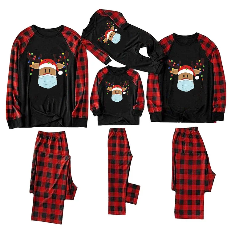 Cute Reindeer Christmas Family Matching Pajamas