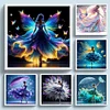 (Multi-Style) Colorful Butterfly Girl-11CT Stamped Cross Stitch 40*40cm
