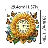 DIY Sunflower Diamond Painting Ornament with Clock Function for Decor