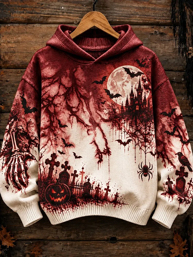 Comstylish Retro Gothic "blood Drop" Novelty Halloween Hooded Sweater
