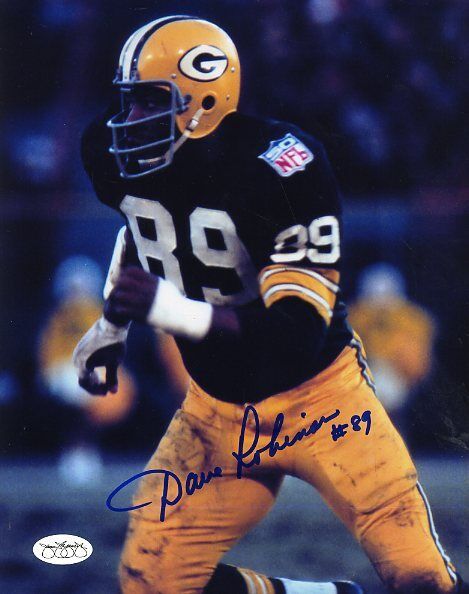 Dave Robinson Packers Signed Jsa Sticker 8x10 Photo Poster painting Authentic Autograph