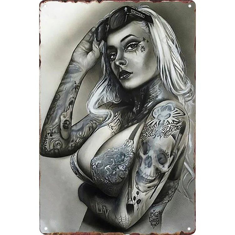 Sexy Tattoo Girl - Vintage Tin Signs/Wooden Signs - 8*12Inch/12*16Inch