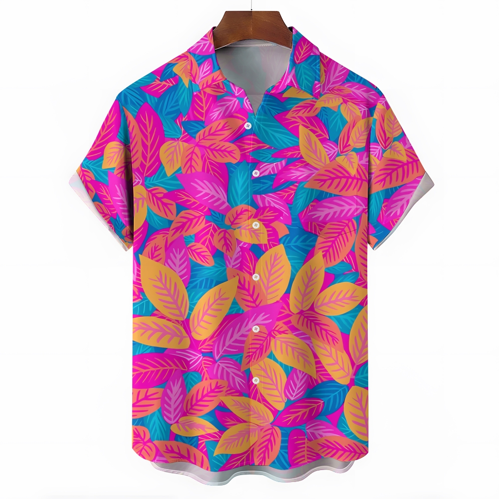 Tropical Plant Pattern Hawaiian Shirt