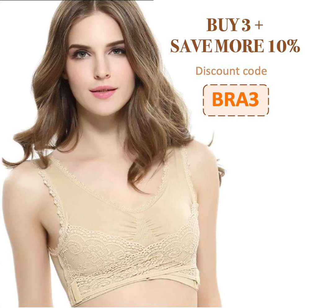 Front Cross Wireless Lace Lift Comfort Bra