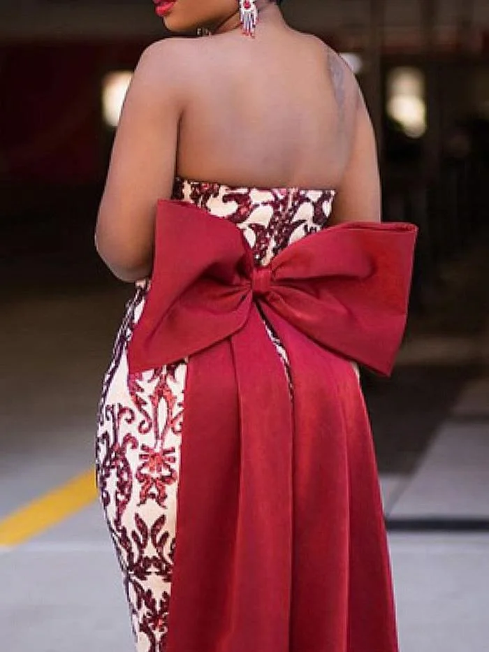 Elegant Buttocks Dress with Backpack