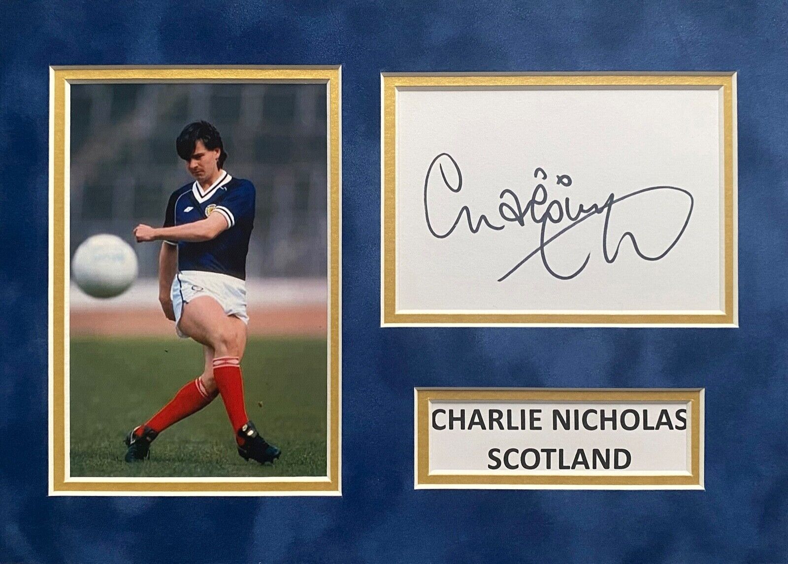 CHARLIE NICHOLAS HAND SIGNED A4 Photo Poster painting MOUNT DISPLAY FOOTBALL AUTOGRAPH SCOTLAND