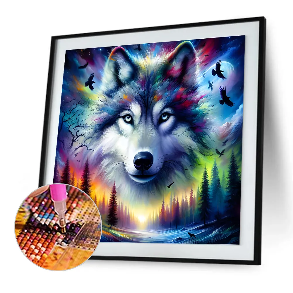 Diamond Painting - Full Round Drill - Wolf(Canvas|30*30cm)
