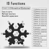 3PCS18-in-1 Snowflake keychain Multi-Tool Screwdriver, Stainless Steel Die Casting 18-1 Multitool Snow Tool 