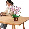 Artificial Flower Building Blocks for Adults Women for Home Office Decor(Orchid)