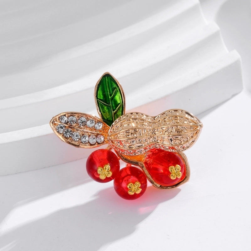 IG Style Shiny Flower Bow Knot Alloy Inlay Rhinestones Pearl Unisex Brooches