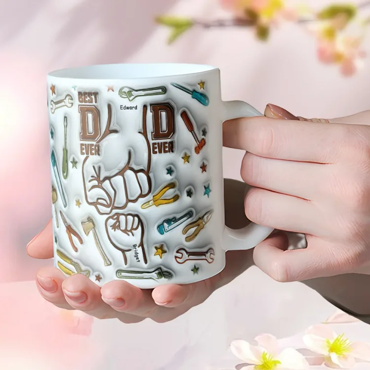 Personalized Ceramic Mug-Best Dad Ever-Gift For Father
