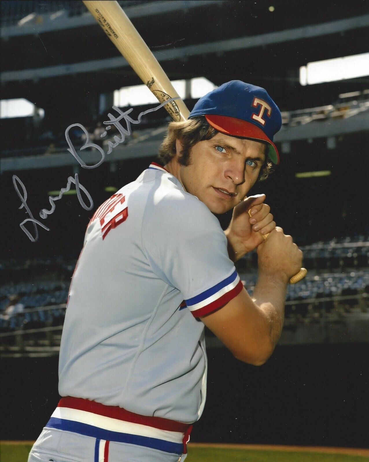 Larry Biittner Autographed 8x10 Texas Rangers#5