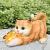 Cat Solar Garden Statue Solar Garden Statue Cat Housewarming Gift for Yard Patio