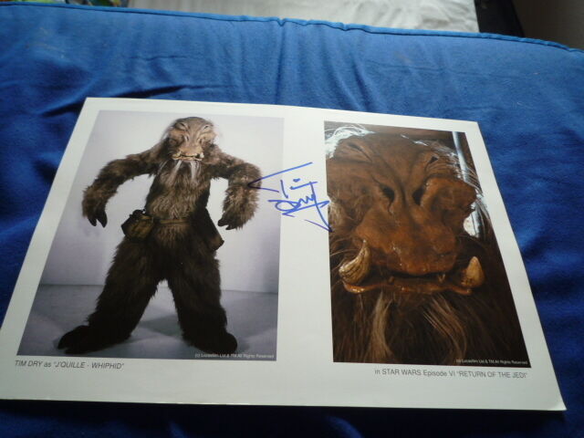 TIM DRY signed autograph In Person 8x12 STAR WARS J'Quille