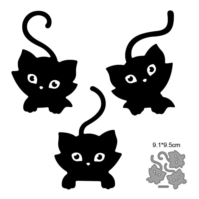 Craft Dies Metal Cutting Dies Cut Die Cat Catching Butterfly Scrapbooking Die Craft Paper Knife Mould Blade Punch Steencils Dies