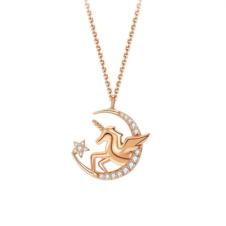 Unicorn Tears Star Moon Necklace