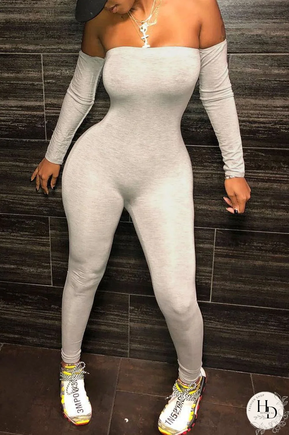 Blue Sexy Print Strapless Regular Jumpsuits