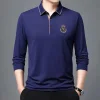 Long Embroidered Casual Business POLO Shirt