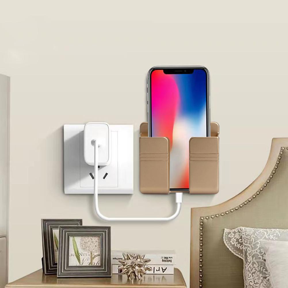 

5pcsWall Mounted Mobile Phone Charging Organizer Storage Stand Rack (Gold), 501 Original