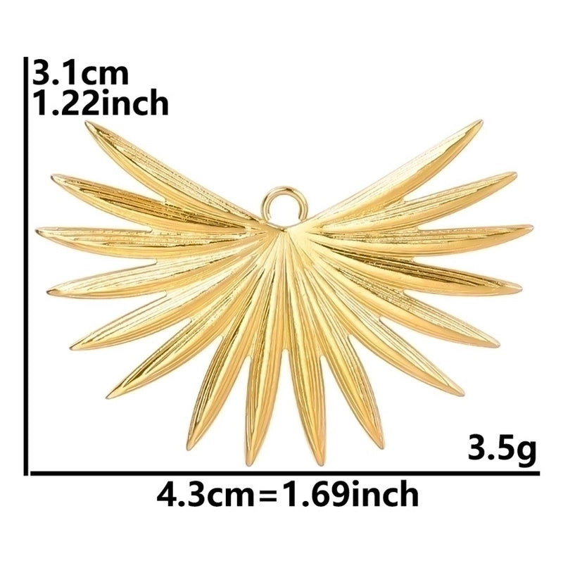 1 Piece 31x43mm Hole 3~3.9mm 304 Stainless Steel 18K Gold Plated Geometric Pendant