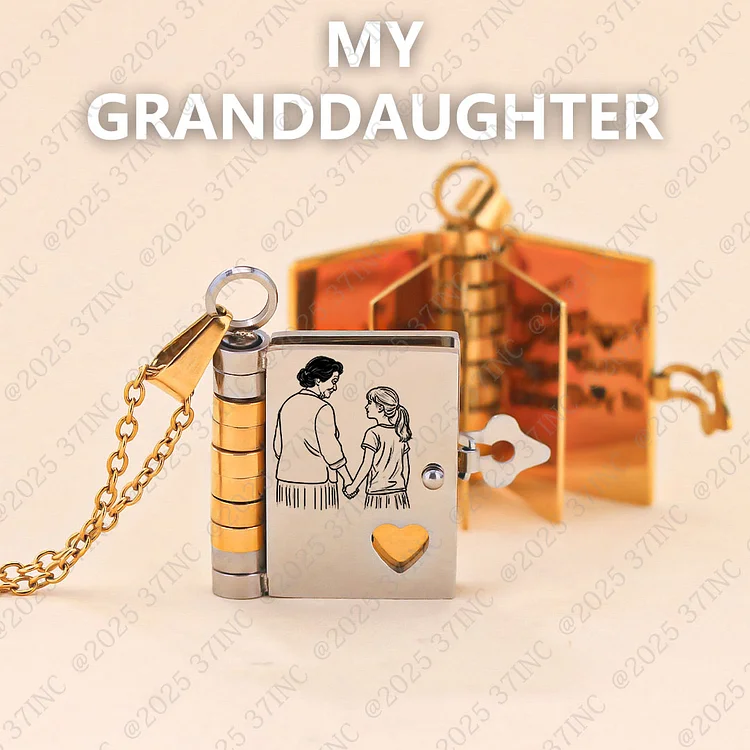 For Granddaughter - Always Believe In Yourself Book Necklace