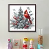 Christmas Tree Cardinal-11CT Stamped Cross Stitch 40*40cm/15.75*15.75in tapestrymarket