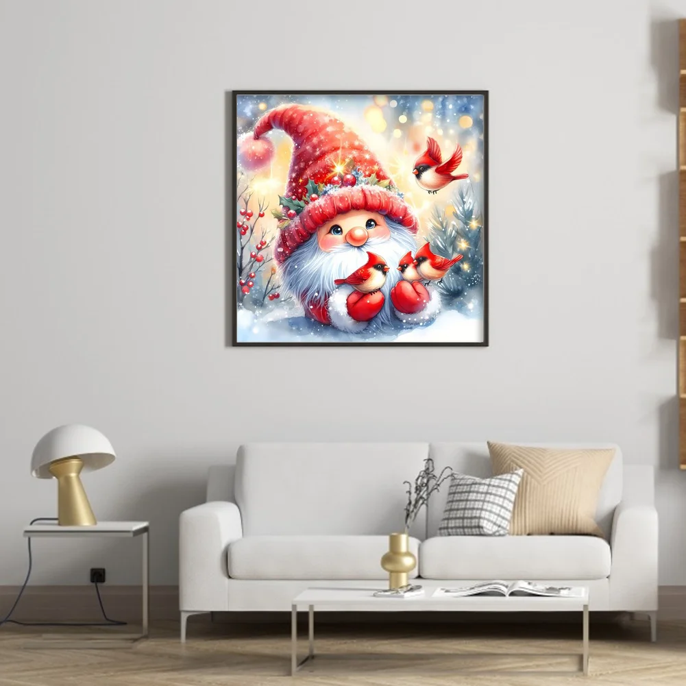 11CT Full Stamped Cross Stitch - Bird & Dryad Gnome(Canvas|40*40CM)