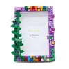 Spring Flower DIY Building Block Photo Frame Kit,Creative Handmade Assembled Photo Frame Handmade Craft Gift Home Tabletop Display Decor