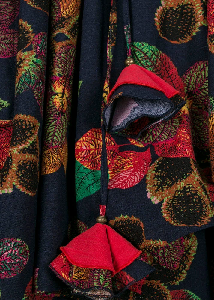 Vintage Floral Print Patchwork Asymmetrical Shirt main image 0