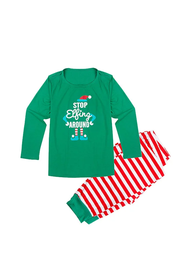Christmas Family Pajamas Matching Comfortable Santa Sleepwear Sets-elleschic