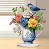 Diamond Painting Acrylic Bird Flower Vase Desktop Ornament Kit for Decoration