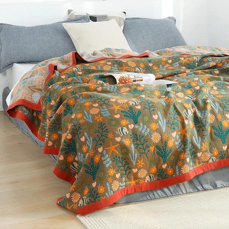 Bohemia Jacquard Cotton Bedcover Sofa Blanket