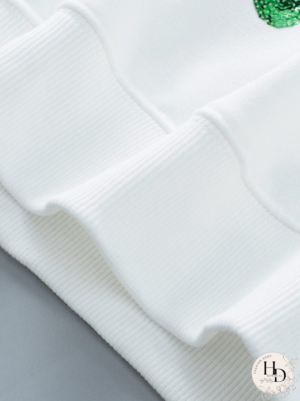 White Carnival Sparkle Graphic Crew Neck Sweatshirt