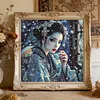 Geisha Girl Special Shaped 5D DIY Partial Drill Diamond Painting Kits for Adults Home Wall Decor Crystal Diamond Art 30x30cm