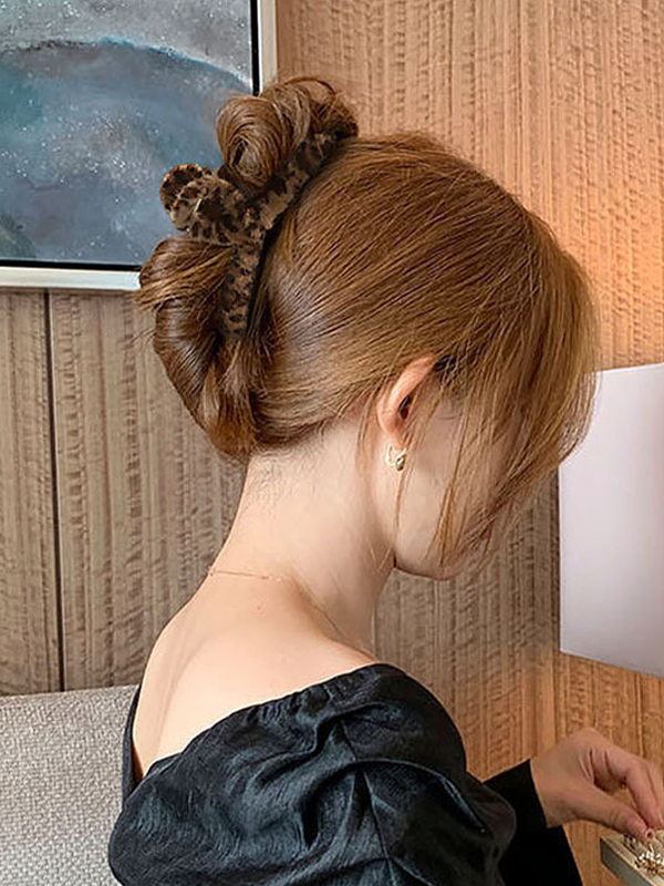 Simple Plush Headwear Large Hairpin